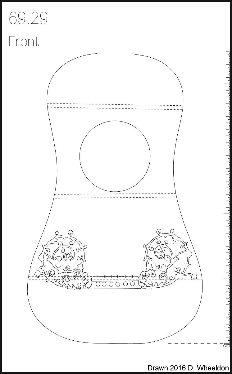 Guitar, Spruce, ebony, ivory, tortoiseshell, mother-of-pearl, brass, Italian