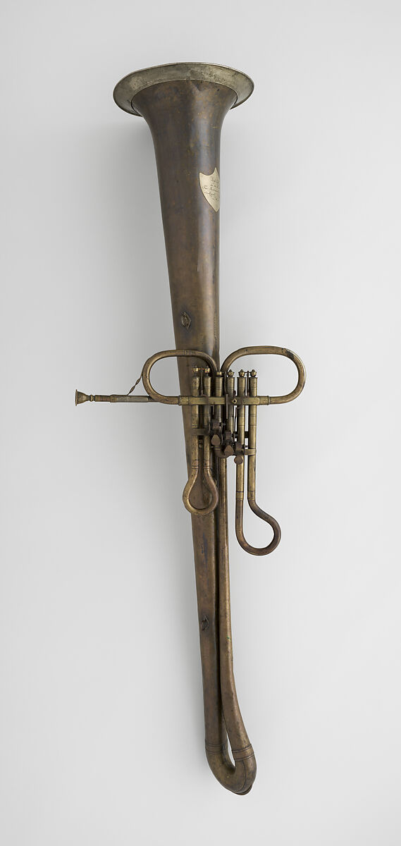 Contrabass Valve Ophicleide in D, Leopold Uhlmann (Austrian, 1806–1878), Brass, nickel-silver, Austrian 