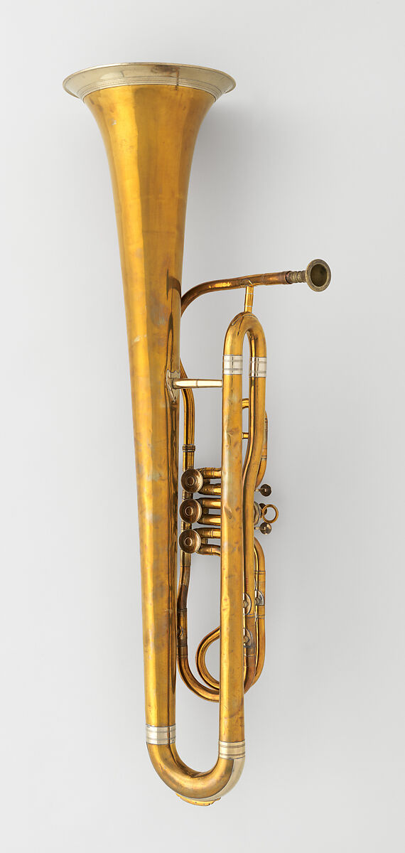 Valved Ophicleide (Bombardon) in B-flat, Franz Leibelt (Austrian, Rothan 1814–1856 Innsbruck), Brass, Austrian