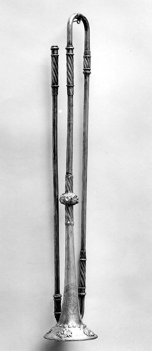 Natural Trumpet, Johann Wilhelm Haas (German, Nuremberg 1649–1723 Nuremberg), Silver, German
