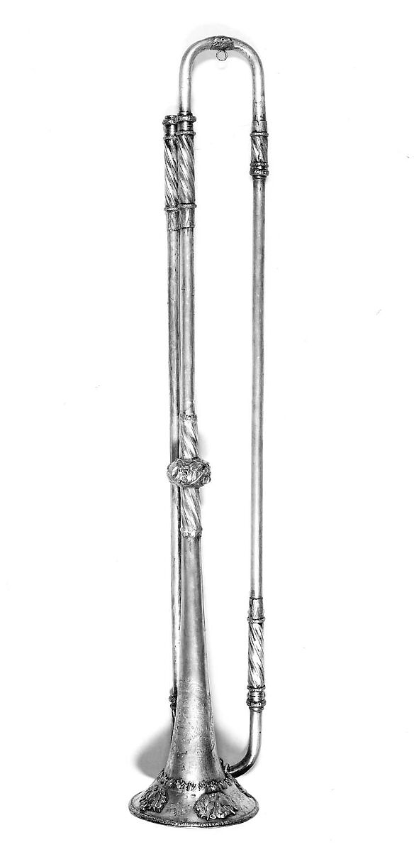 Natural Trumpet, Johann Wilhelm Haas (German, Nuremberg 1649–1723 Nuremberg), Silver, German