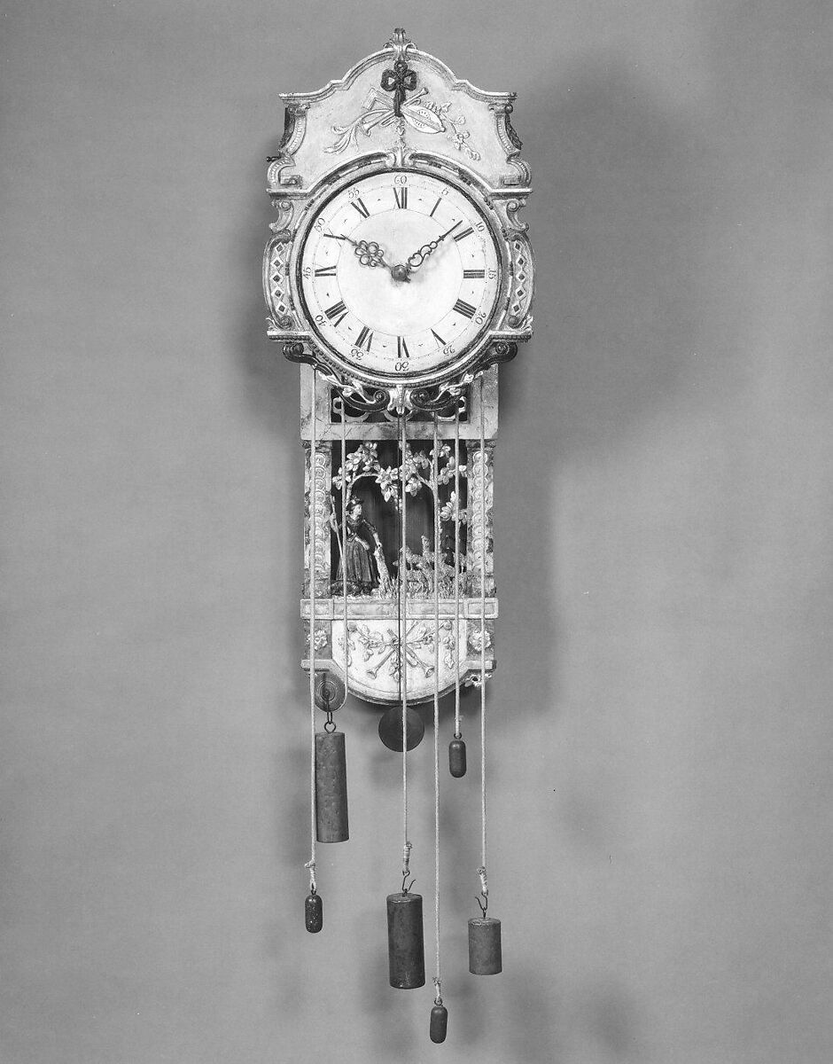 Musical Clock, Martin Vanlo?, Wood, metal, German