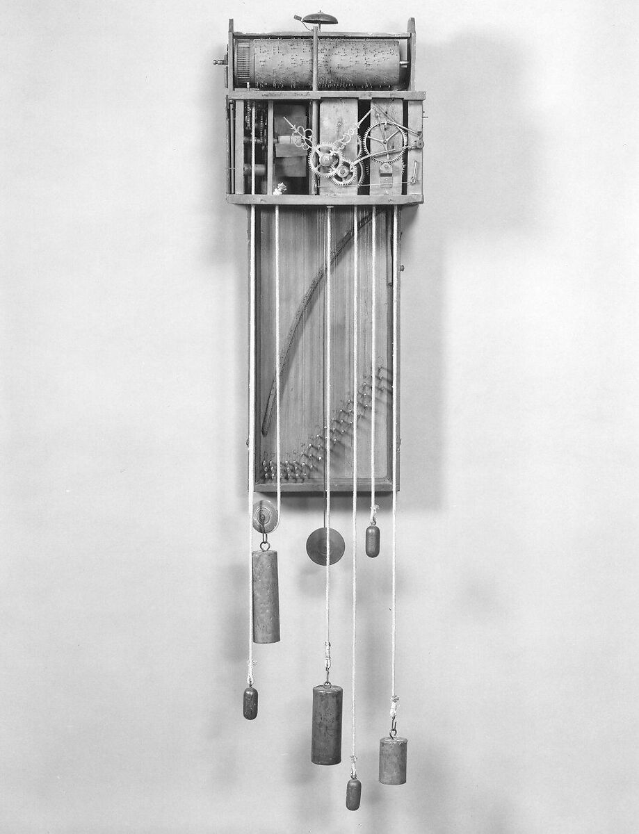 Musical Clock, Martin Vanlo?, Wood, metal, German