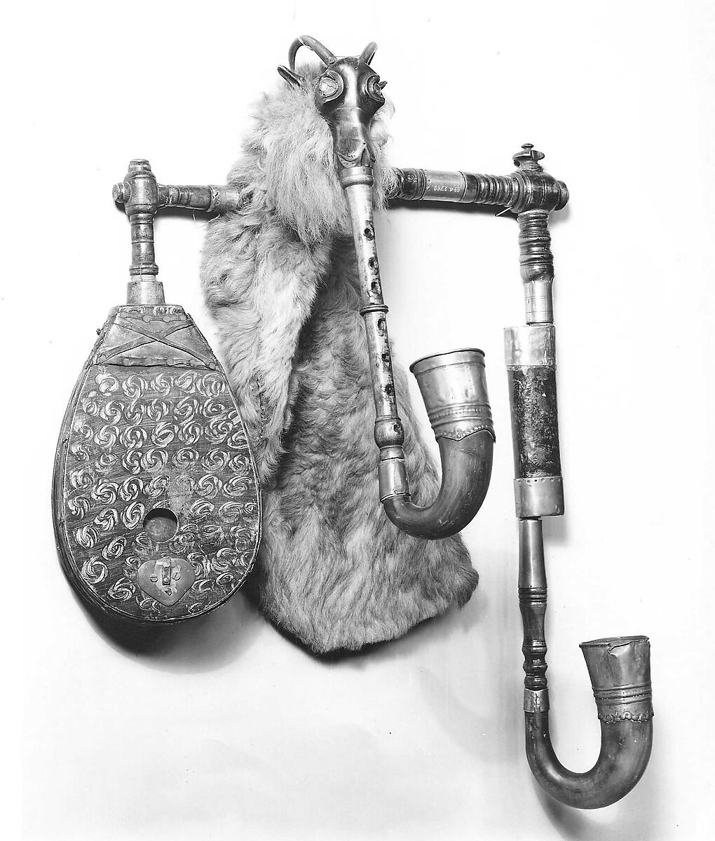 Bock, F. Ch. Wohlborld (German), Wood, horn, goatskin, cane reed, metal, various materials, German