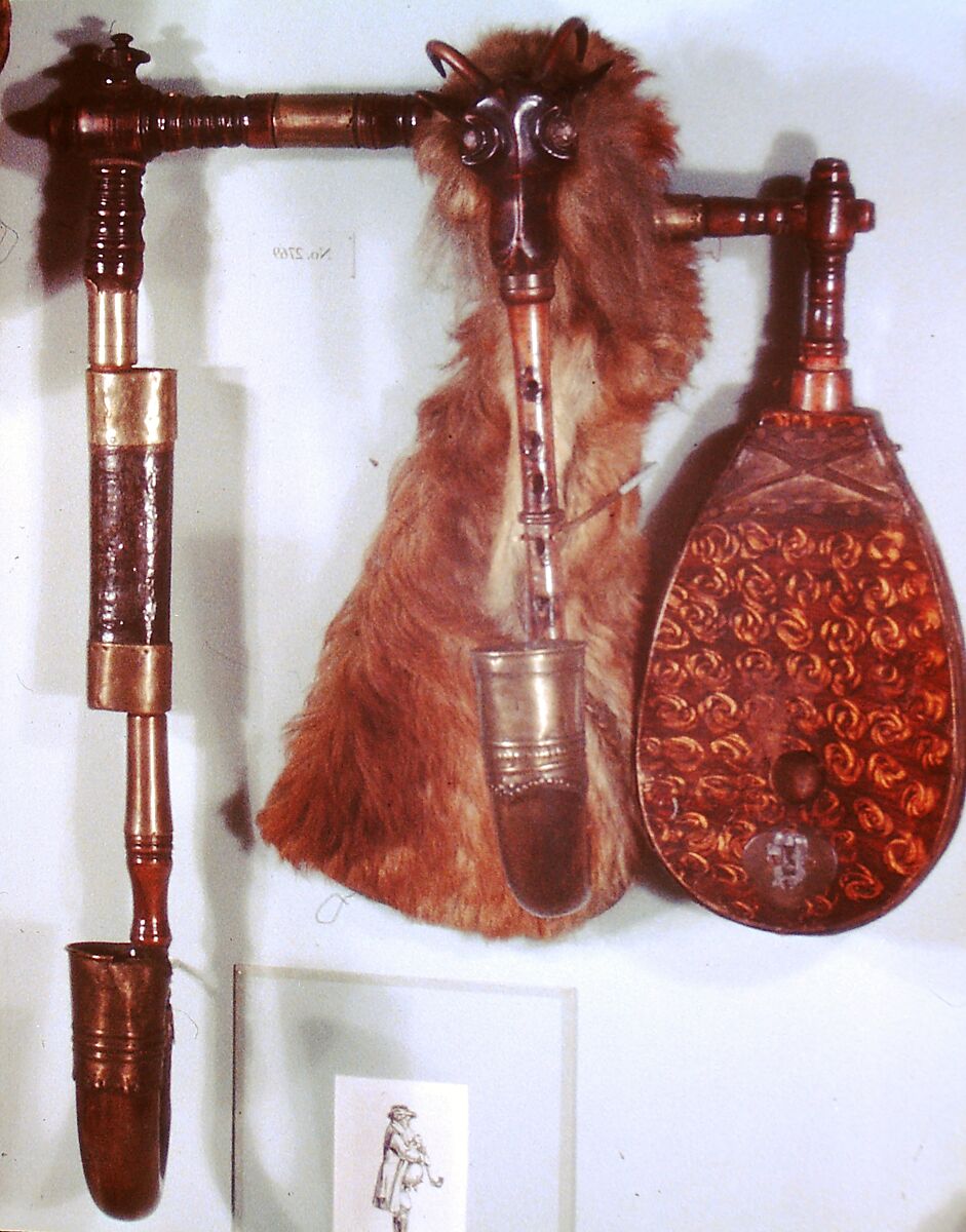 Bock, F. Ch. Wohlborld (German), Wood, horn, goatskin, cane reed, metal, various materials, German