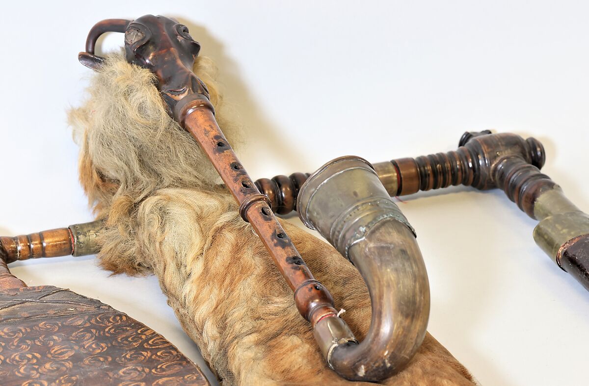 Bock, F. Ch. Wohlborld (German), Wood, horn, goatskin, cane reed, metal, various materials, German