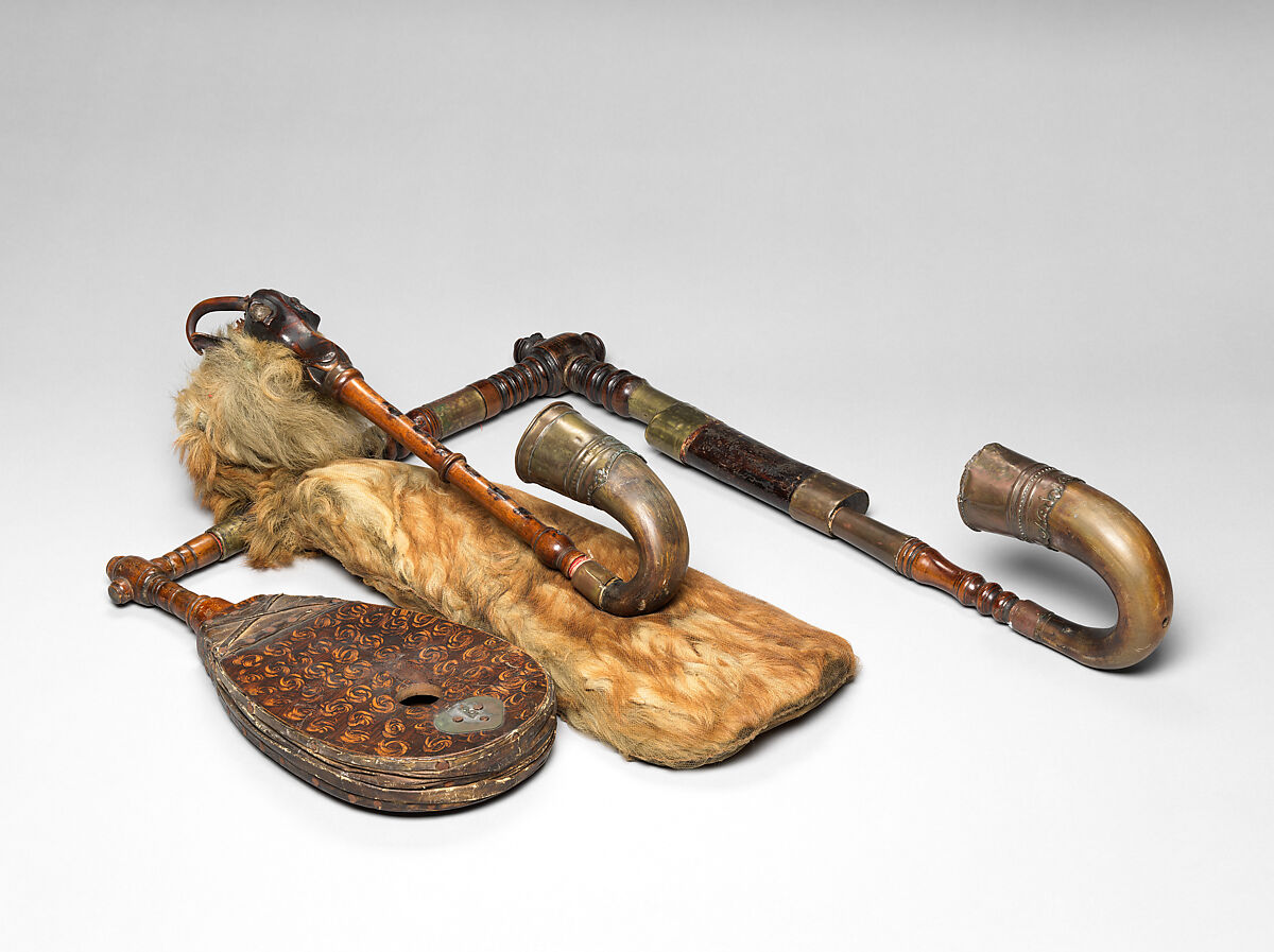 Bock, F. Ch. Wohlborld (German), Wood, horn, goatskin, cane reed, metal, various materials, German