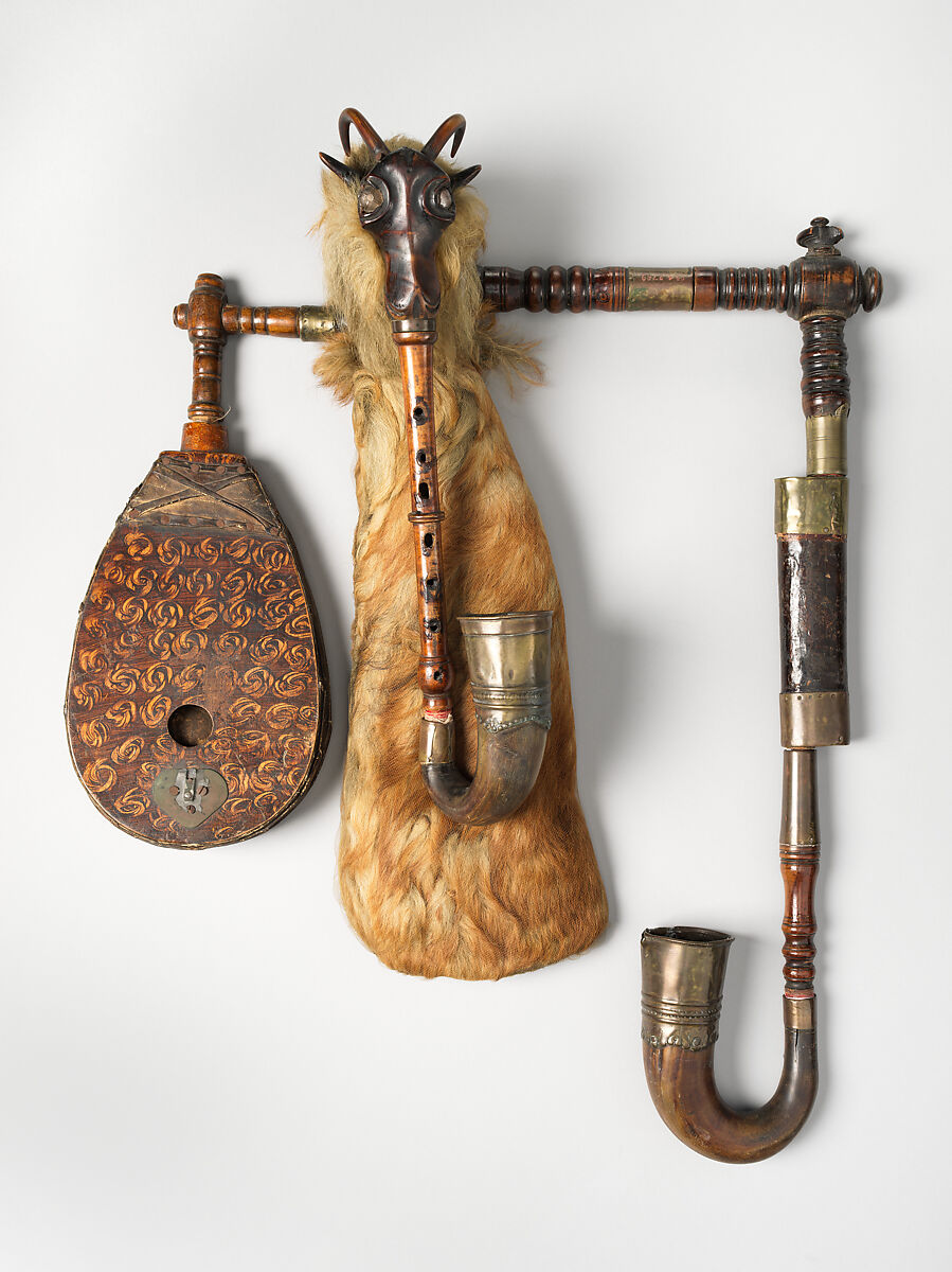 Bock, F. Ch. Wohlborld (German), Wood, horn, goatskin, cane reed, metal, various materials, German 