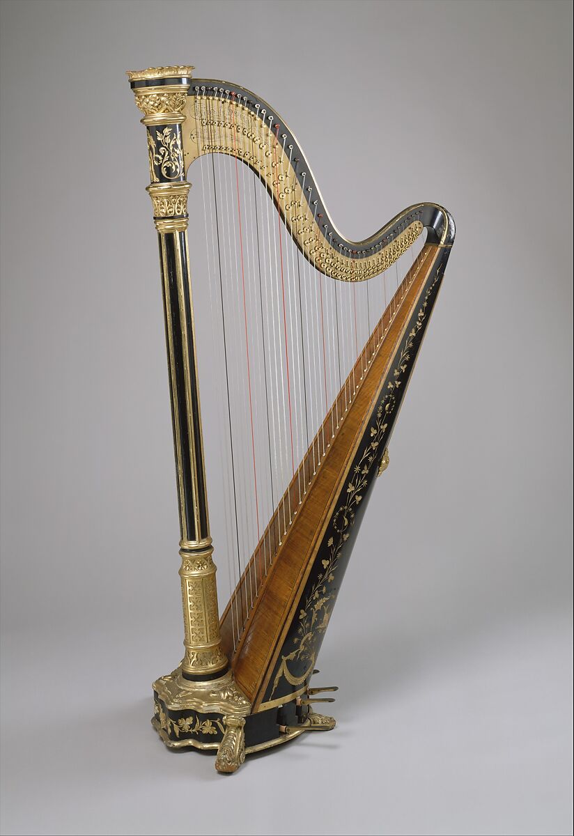 Pedal Harp, Lyon &amp; Healy (American, Chicago, Illinois), Wood, metal, American 