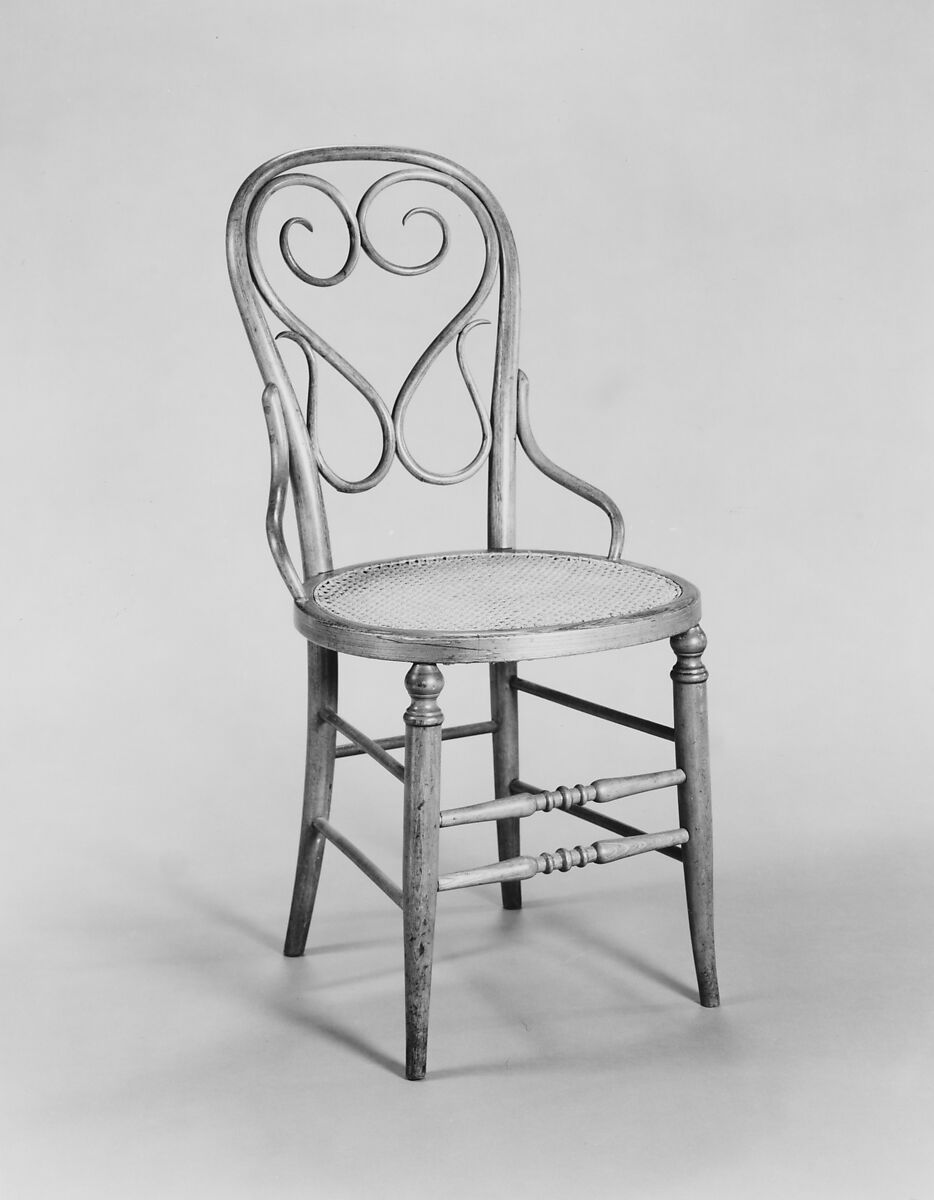 Bentwood Side Chair, Henry I. Seymour (active ca. 1851–85), Hickory, ash, American 