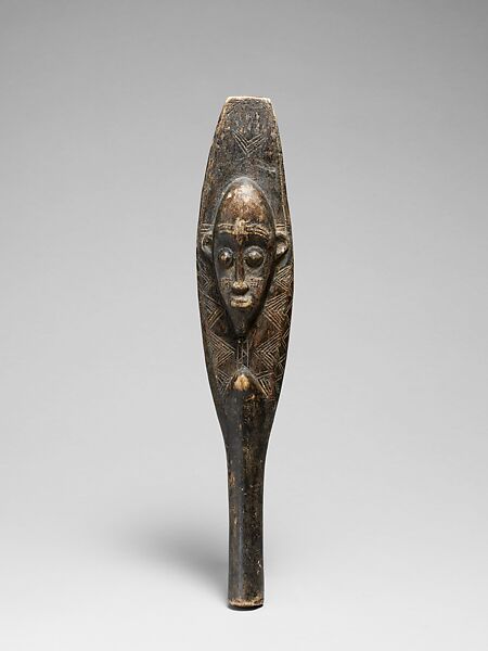 Bell Mallet, Wood, leather, Baulé people