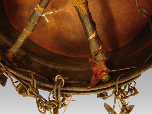 Dhyangro, Wood, hide, fur, metal, Nepalese