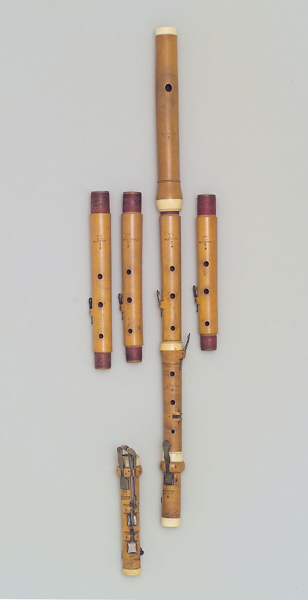 Transverse Flute, Friedrich Gabriel August Kirst (German, Dresden ca. 1750–1806 Berlin), Boxwood, silver, ivory, German 