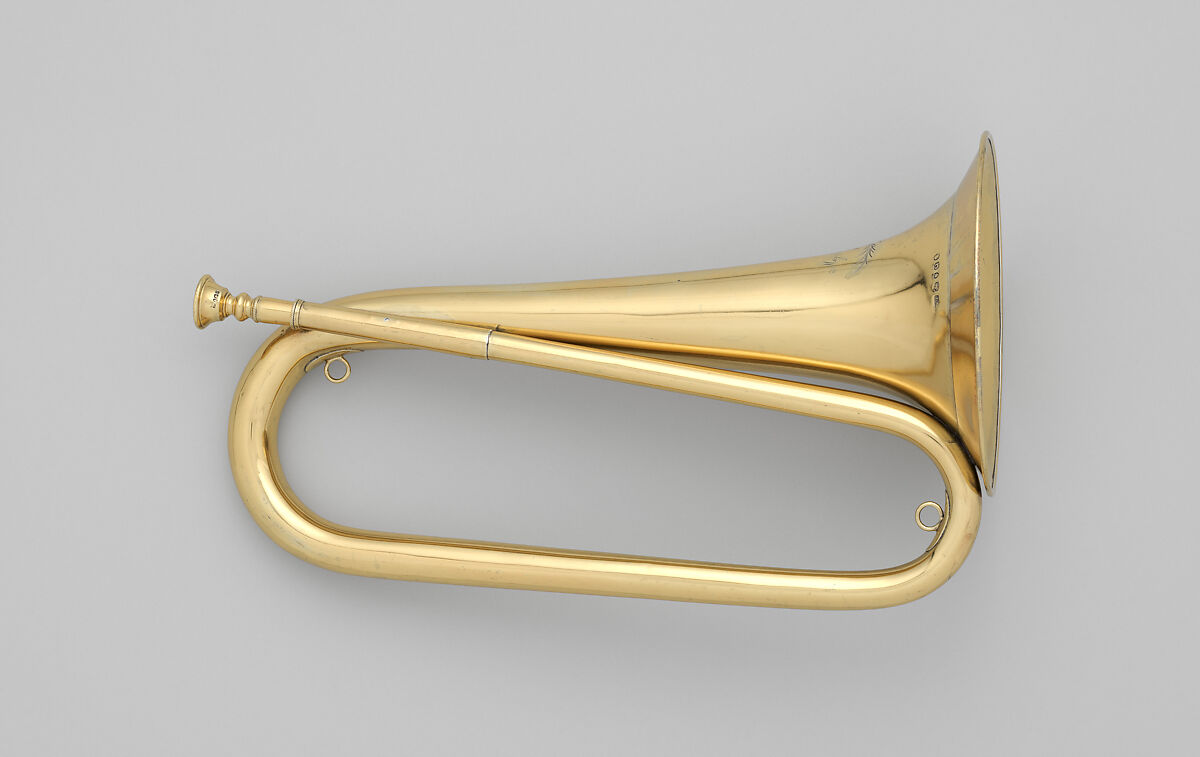 Bugle in C, Thomas Key (British, active London before 1805–1858), Silver-gilt, British 
