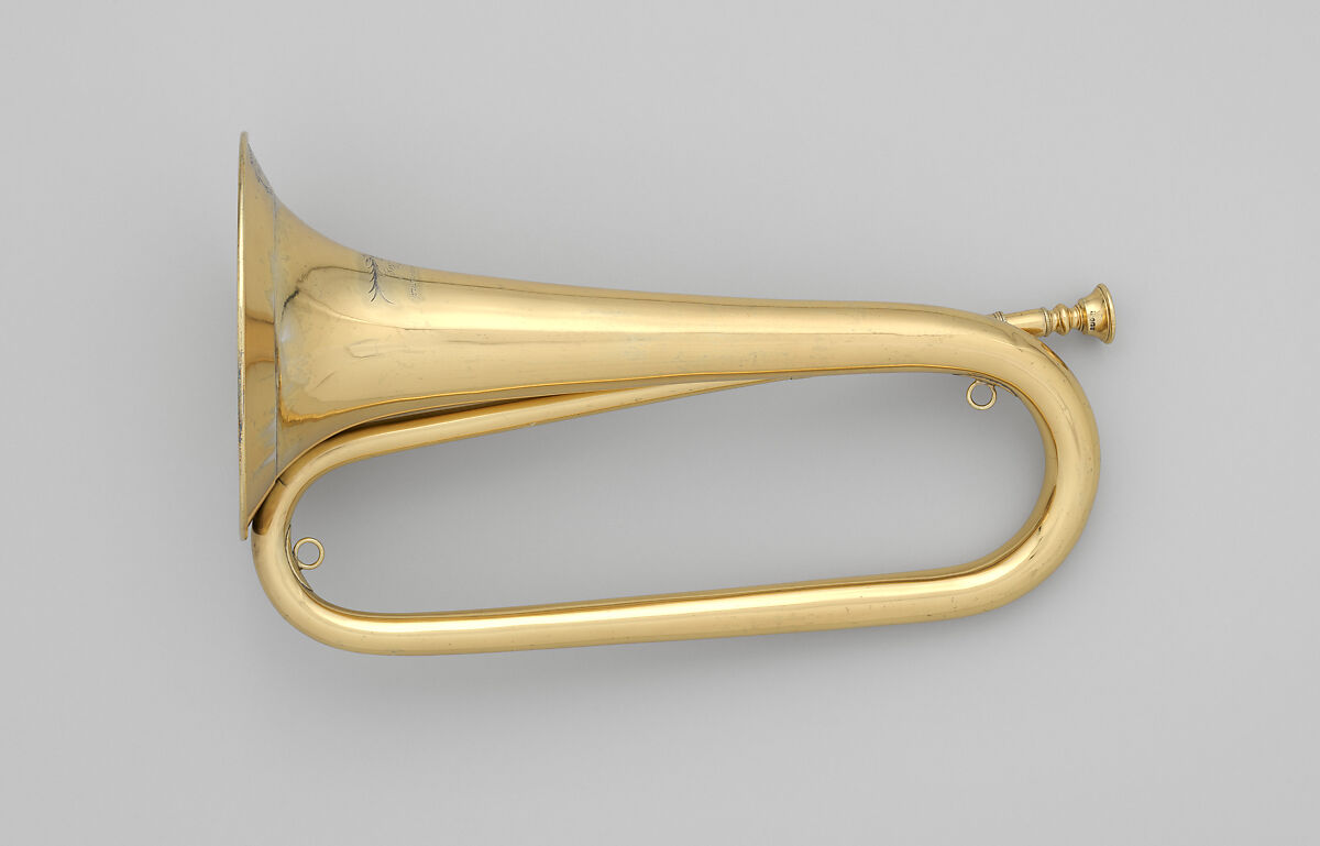 Bugle in C, Thomas Key (British, active London before 1805–1858), Silver-gilt, British