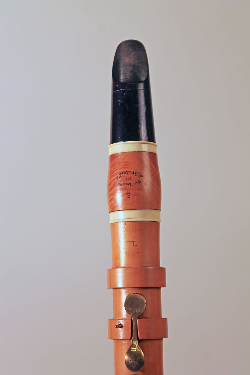 Clarinet in E-flat, Ferdinand Zogbaum, Boxwood, brass, ivory, rosewood, American