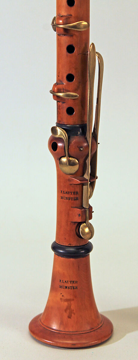 Clarinet in E-flat, Franz Lauter (German, Munster active ca. 1845–1885 New York), Wood, horn, brass, German