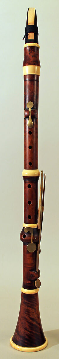 Clarinet in B-flat, Charles G. Christman (American, New York active 1823–1858), Wood, ivory, brass, American 
