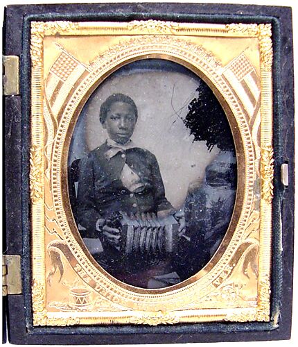 Young Man with a Concertina ambrotype