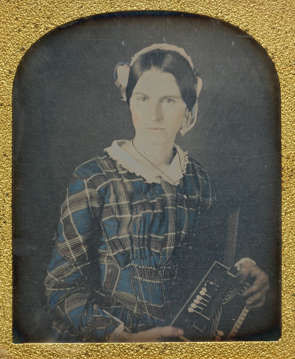 Woman with an Accordion daguerreotype, Ron Fasand (American), Daguerreotype, American 