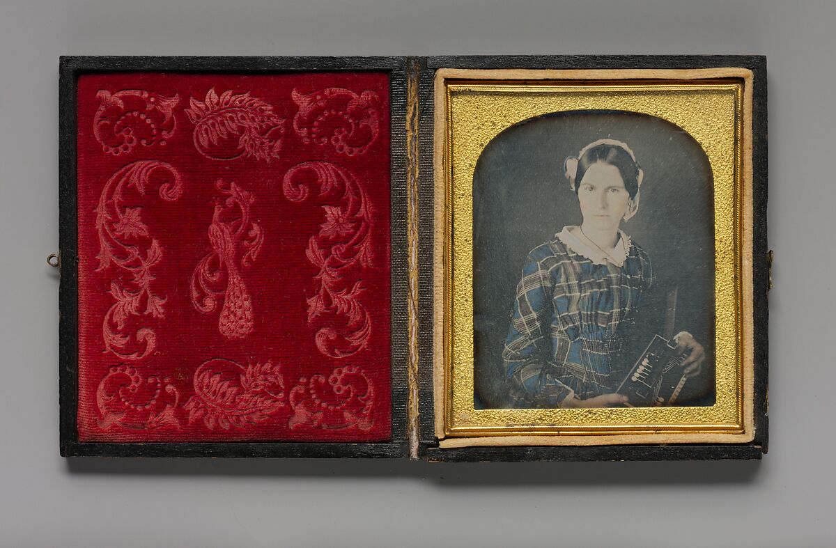 Woman with an Accordion daguerreotype, Ron Fasand (American), Daguerreotype, American