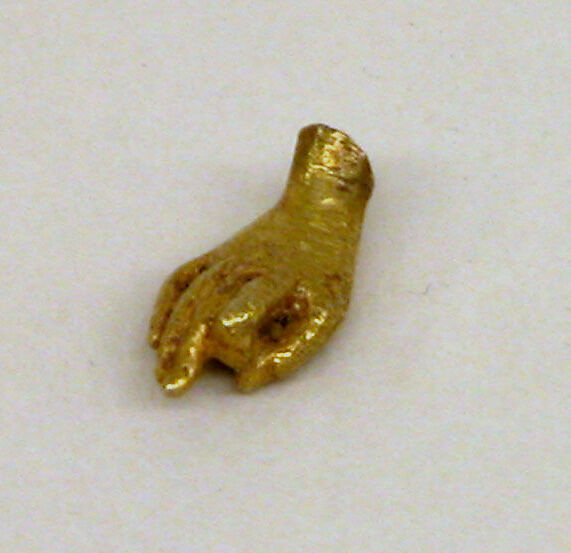 Minature Hand in Vitarka Mudra, Gold, Indonesia (Java) 