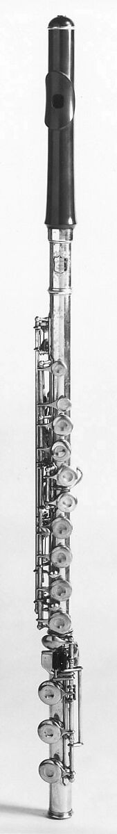 Transverse Flute, Alfred G. Badger (American, Connecticut 1814/15–1892 Brooklyn, New York), Silver, ebonite, American 