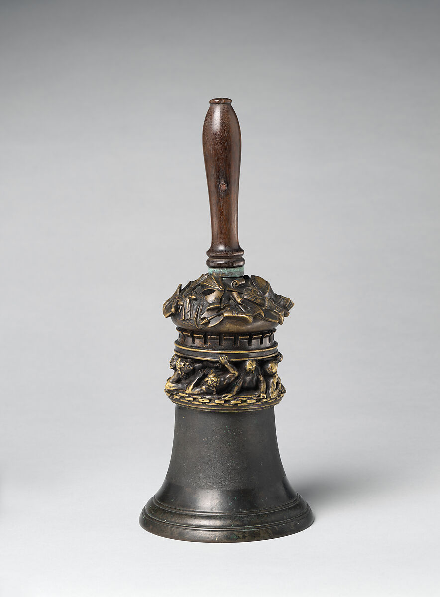 Handbell, Bronze, iron, wood, French 