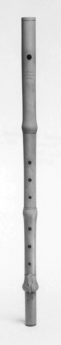 Transverse Flute in D, Boxwood, brass, possibly American 
