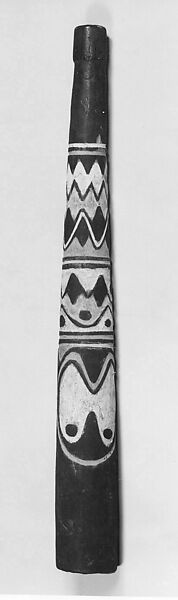 Trumpet, Wood, paint, New Guinean