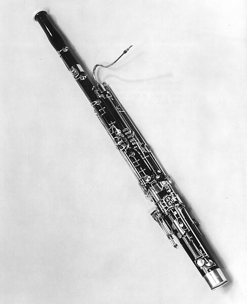 Bassoon in C, Wilhelm Hermann Heckel (German, Biebrich 1879–1952 Biebrich), wood, Ivoroid ("Heckel-ivory"), silver-plated nickel-silver, German 