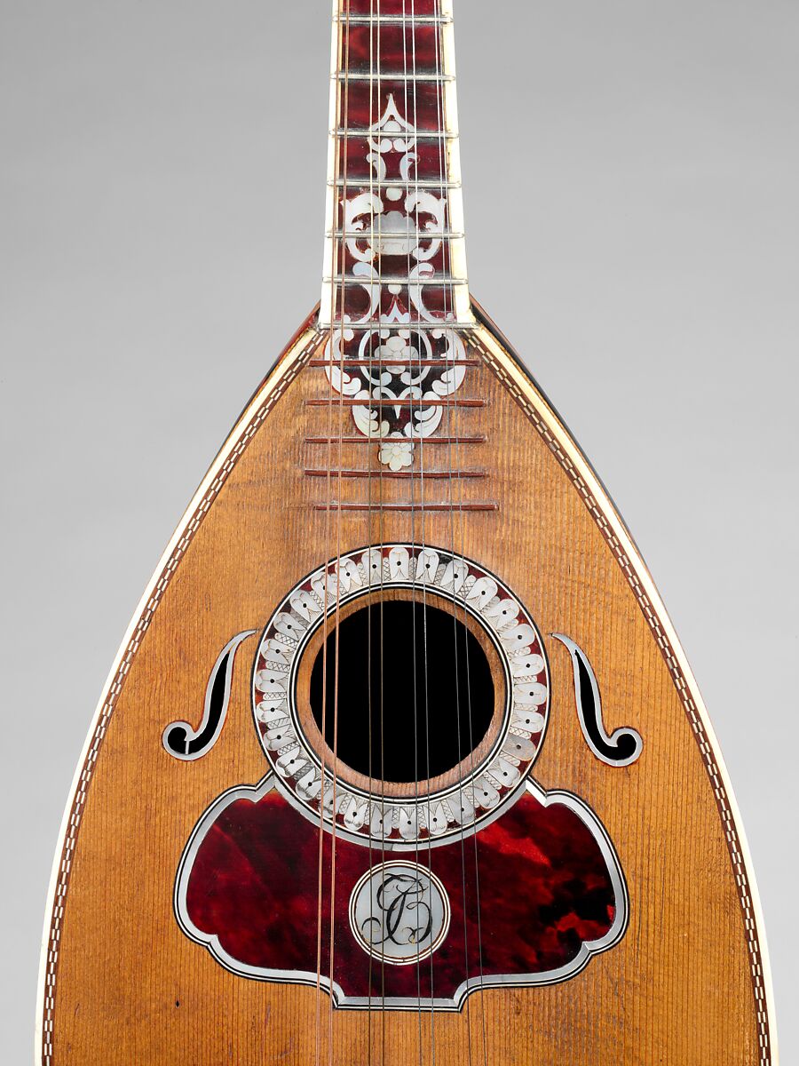 Mandolin, Joao Vieira da Silva, Maple?, tortoiseshell, various materials, Portuguese