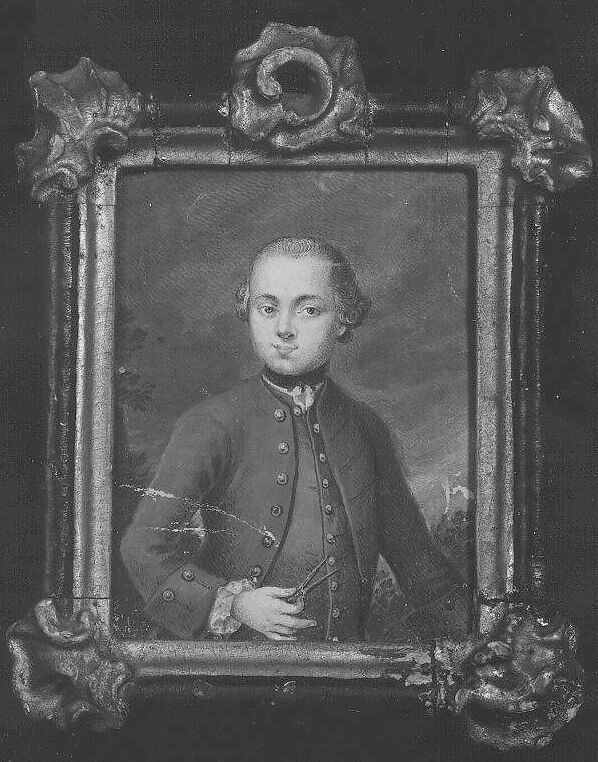 Portrait of the Father of Emilius Nicolai Scherr, Watercolor, Danish 