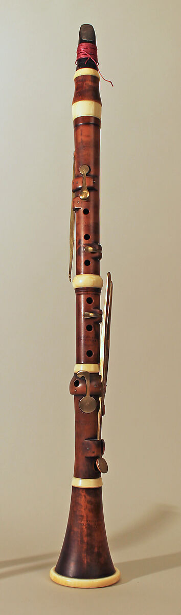 Clarinet in C, Firth, Hall &amp; Pond (American, New York), Wood, ivory, brass, American 