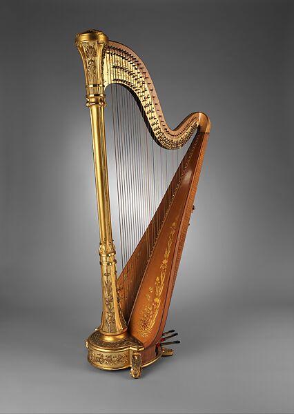 Harp, Lyon &amp; Healy (American, Chicago, Illinois), Spruce, maple, metal, American 