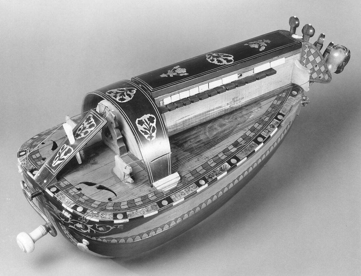 Hurdy-Gurdy, Gilbert Nigout (French, active Jenzat ca. 1863–1919), Wood, bone, ivory, mother-of-pearl, French 
