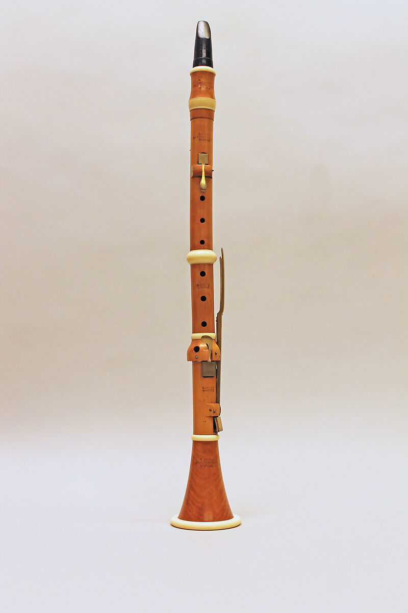 Clarinet in C, Edward Riley (American (born England) 1769–1829 New York), Boxwood, ebony, ivory, brass, American 
