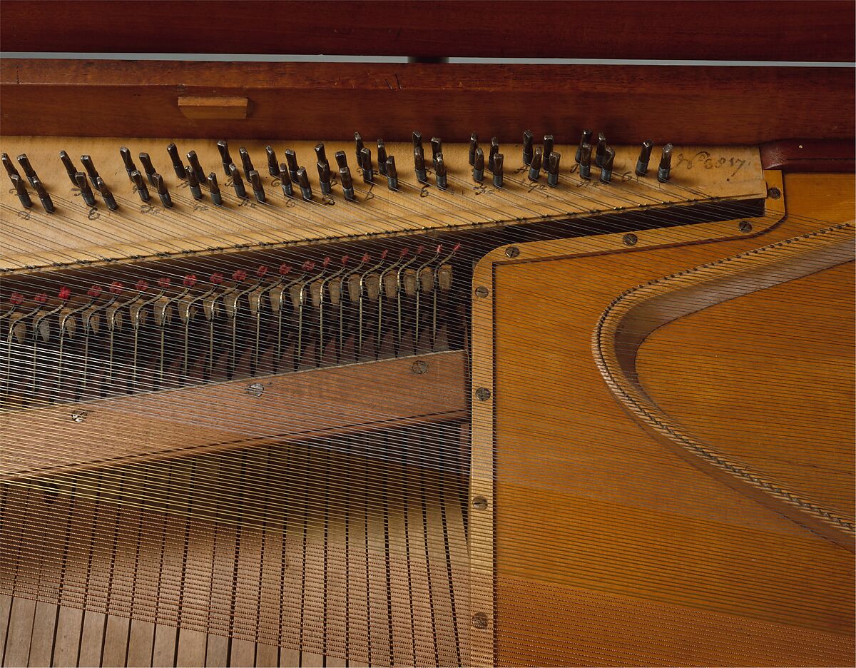 Square Piano, John Broadwood &amp; Sons, Mahogany veneer, boxwood, iron, brass, ivory, ebony, and various materials, British