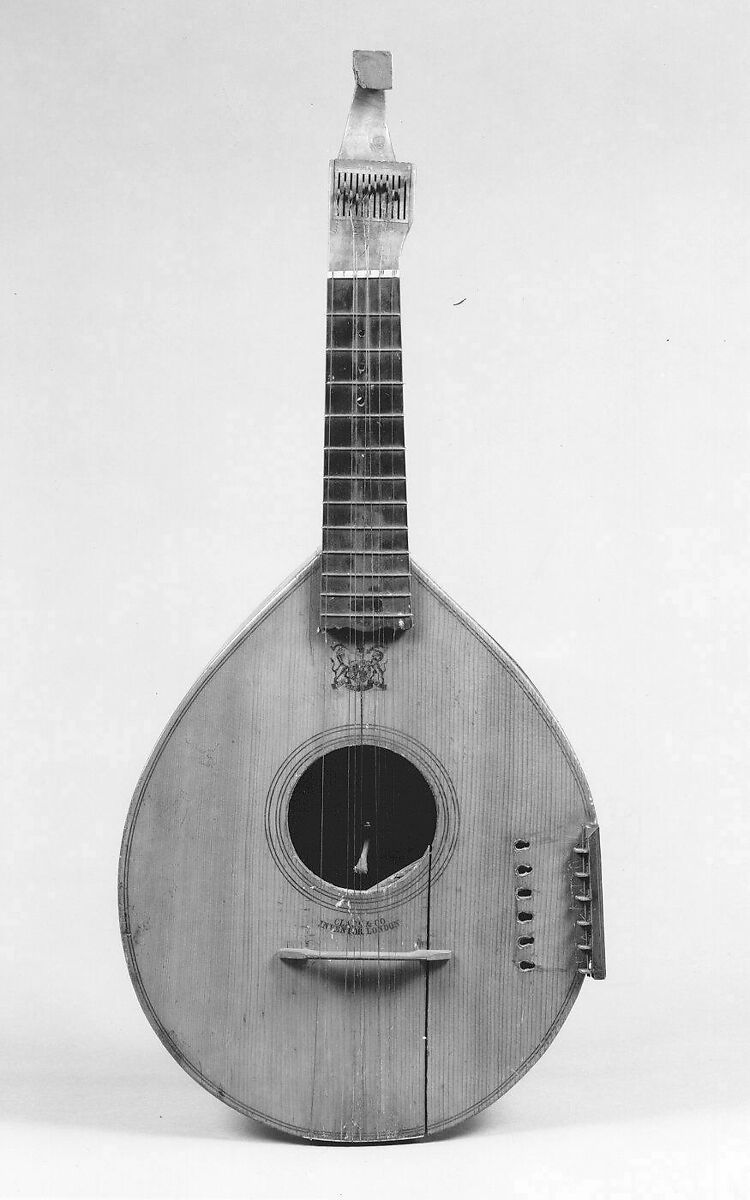 Pianoforte Guittar (Keyed cittern/English Guittar), Christian Claus (German, active London ca. 1783–1793 New York), Various woods, bone, ivory, brass, British 