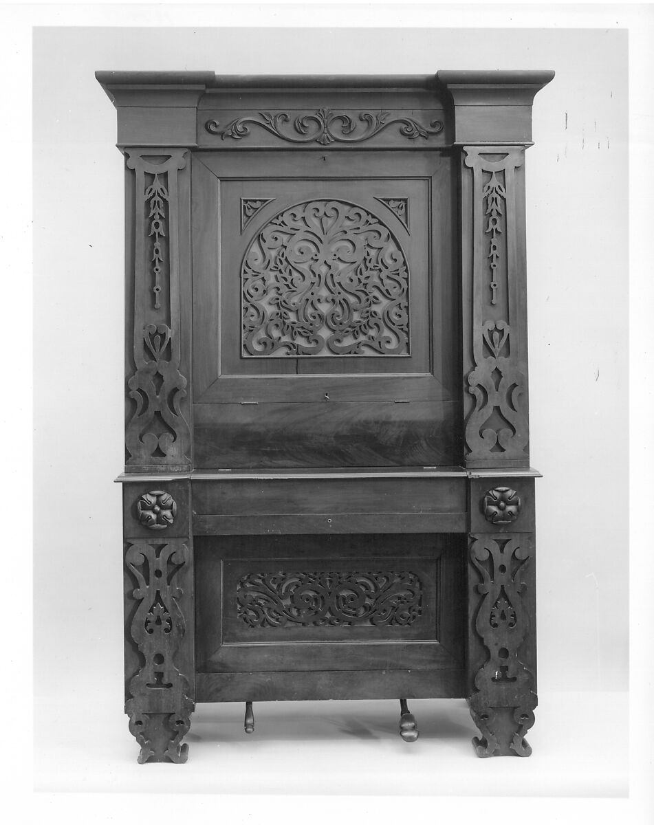 Chamber Organ, William Crowell (American, active Mount Vernon, New Hampshire 1830–after 1852, Mount Vernon), Wood, various materials, American
