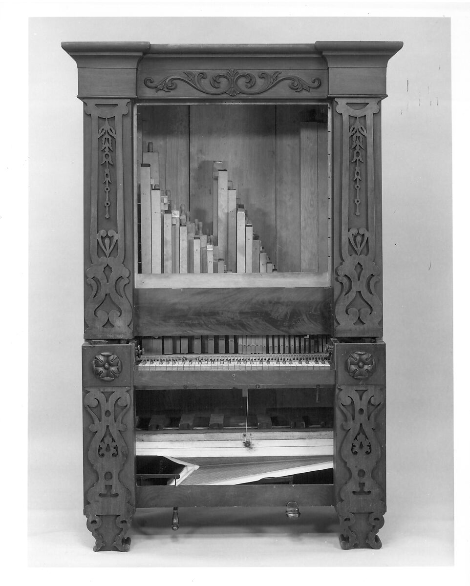 Chamber Organ, William Crowell (American, active Mount Vernon, New Hampshire 1830–after 1852, Mount Vernon), Wood, various materials, American