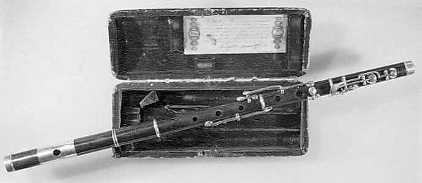 Transverse Flute in D-flat, Wood, silver-plate, British 
