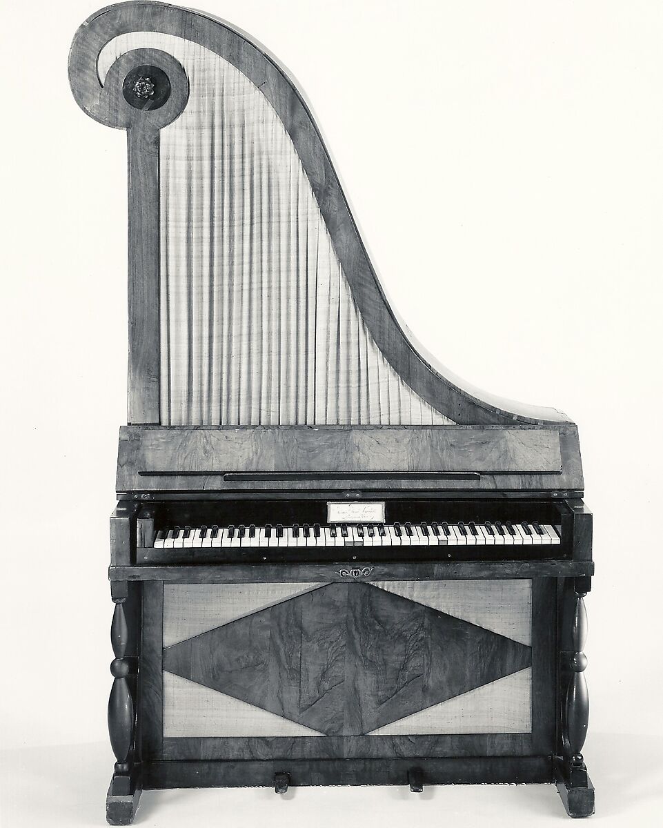 Upright (Giraffe) Piano, Johann Jacob Könnicke (German, Orschleben, Brunswick 1756–1811 Vienna), Wood, various materials, Austrian 