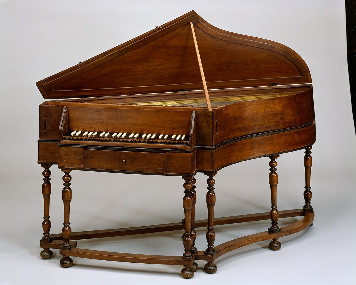 Bentside Spinet, Wood and various materials, French 