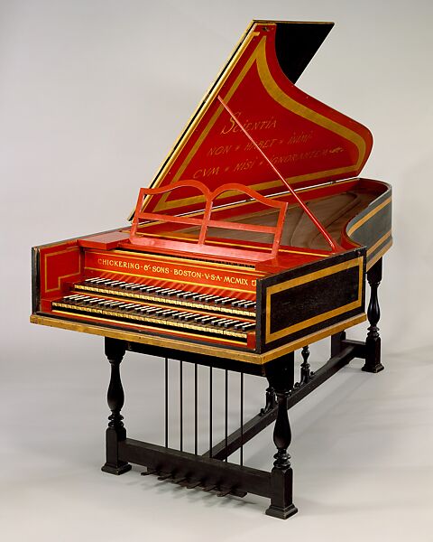 Harpsichord, Arnold Dolmetsch (French, born Le Mans, France 1858–1940 Haslemere, Surrey, England), Wood, various materials, American 