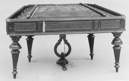 Cimbalom, Vencel József Schunda (Hungarian, Budapest, 1845–1923), Wood and various materials, Hungarian 