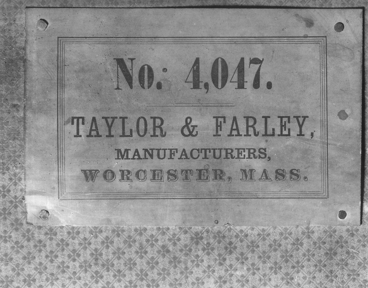 Melodeon, Taylor &amp; Farley, Wood, various materials, American