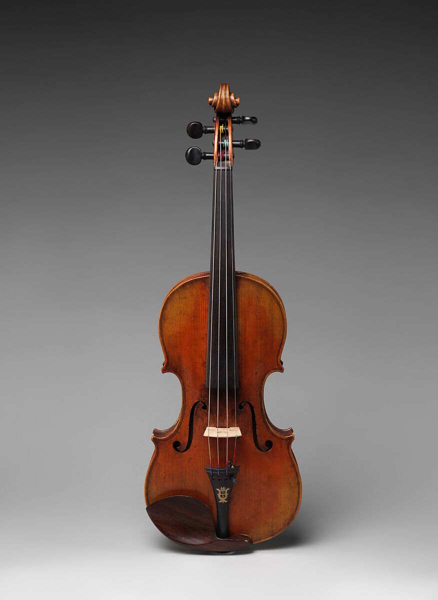 Violin, August Martin Gemünder, Pine, maple, ebony, American 