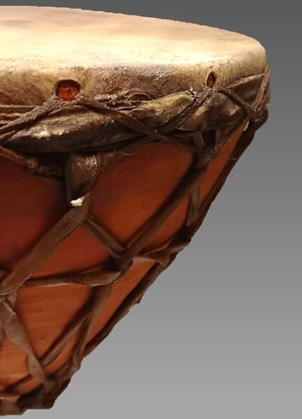 Nagara, Clay, hide, goatskin?, Indian