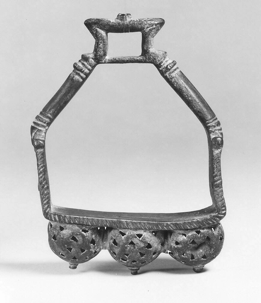 Stirrup with bells, Bronze, possibly Mongolian 